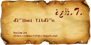 Ölbei Titán névjegykártya